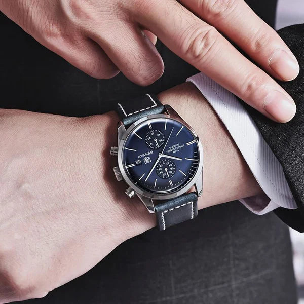 Reloj Majestic – Elegancia Clásica con Correa de Cuero Premium