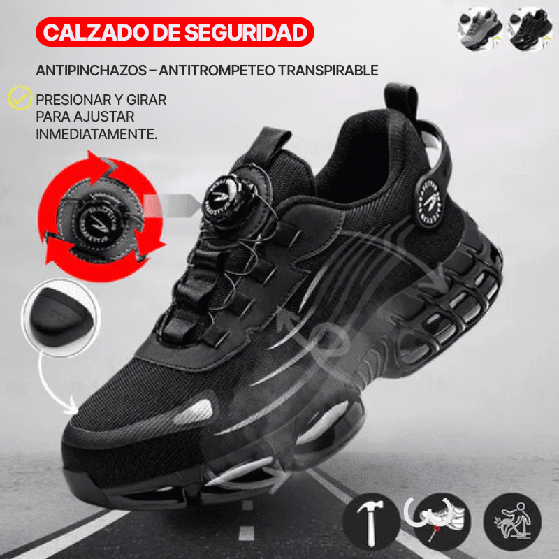 Zapatos de Seguridad Ultraligeros Bravon Z90 – Protección y Comodidad en Cada Paso +5 Pares de Calzoncillos de Regalo
