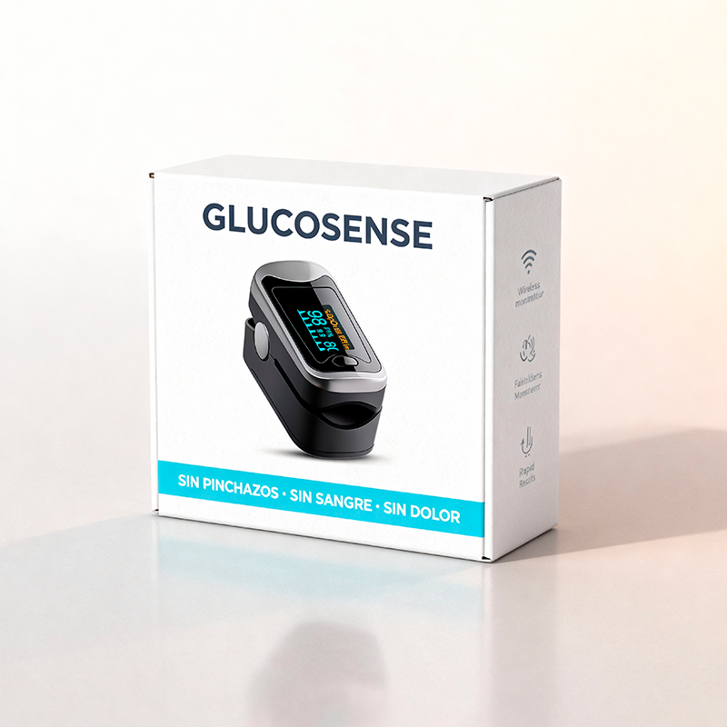GlucoSense™ + Termómetro de Regalo Hoy – Cuida tu glucosa, saturación de oxígeno y temperatura en casa