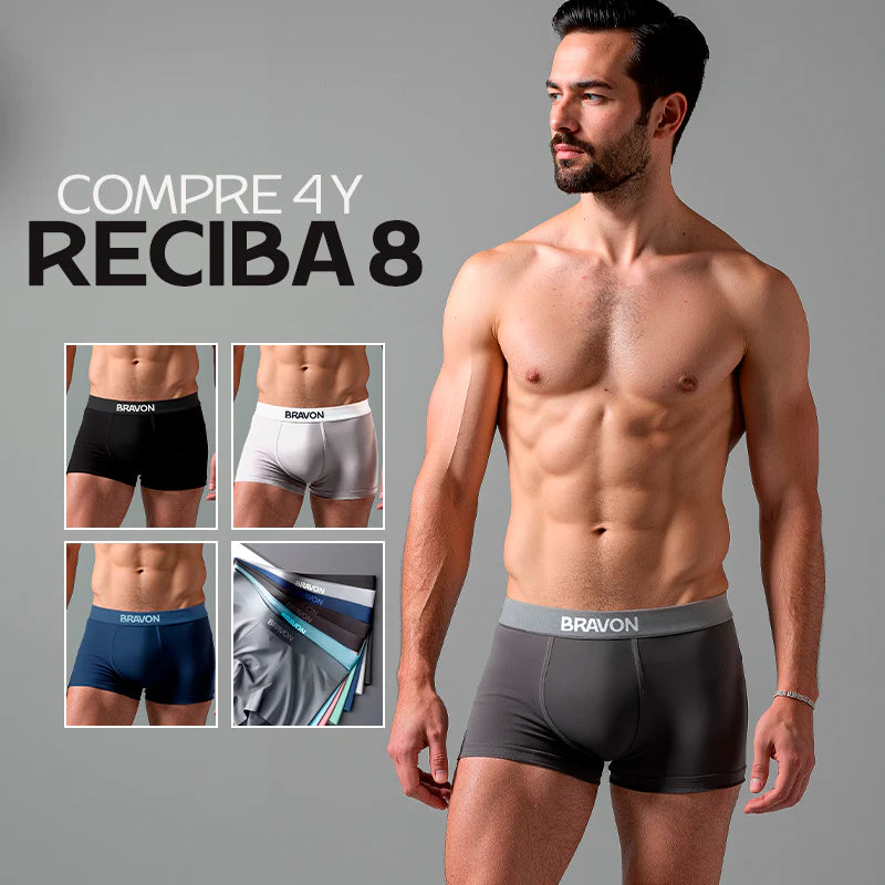 Pack de 8 Boxer Comfort - Tecnología que Respira. Compre 4 y Recibe 8.