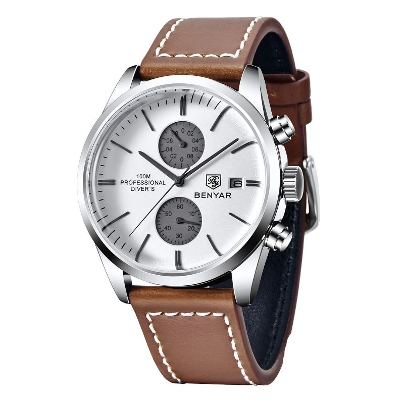 Reloj Majestic – Elegancia Clásica con Correa de Cuero Premium