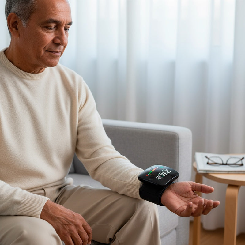 Kit Control Salud™ - Medidor de presión digital + oxímetro – Mide Glucosa, Presión, Temperatura y Saturación en Casa