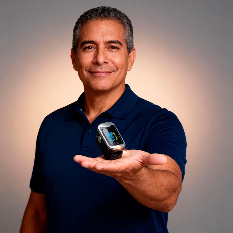 Kit Control Salud™ - Medidor de presión digital + oxímetro – Mide Glucosa, Presión, Temperatura y Saturación en Casa