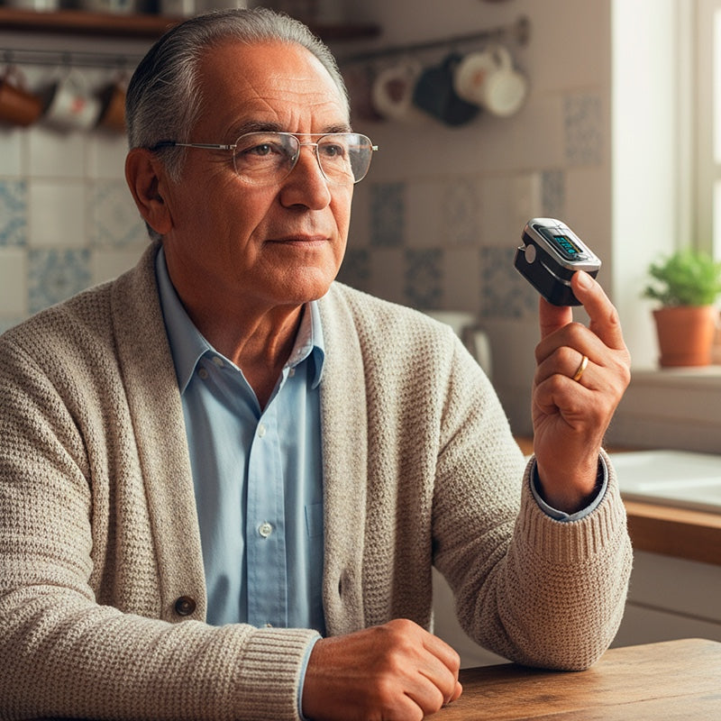 Kit Control Salud™ - Medidor de presión digital + oxímetro – Mide Glucosa, Presión, Temperatura y Saturación en Casa